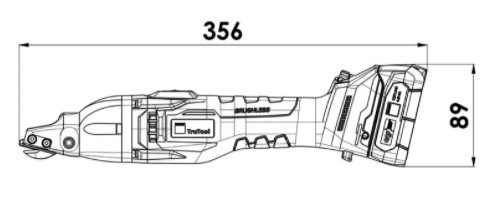 TruTool C 160 с аккумулятором LiHD 12 В, габаритный чертеж
